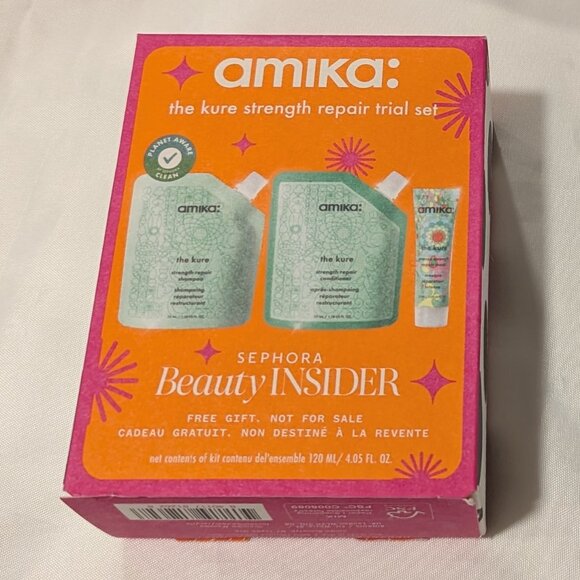 NWT Amika Hair The Kure Strength Repair Trial SET (Shampoo, Conditioner, Mask) - Picture 2 of 10